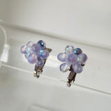 Tami Clip-On Earrings in Light Purple Blue