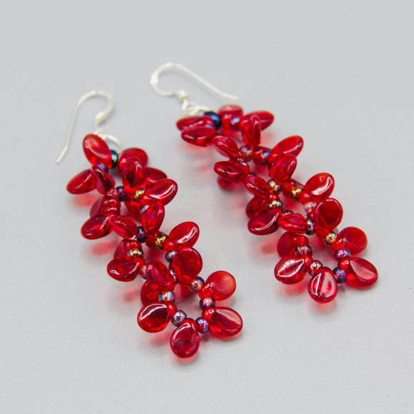 Charlotte Earrings in Red