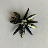 Madeleine Pin in Black and Metallic Silver