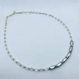 Nora Necklace in Silver with Crystal Rhinestones