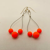 Nicolette Earrings in Neon Orange