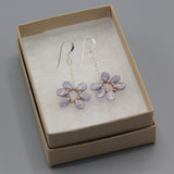 Daisy Earrings in Lilac with Stone Finish