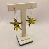 Natalie Earrings in Laser-Etched Honey Yellow