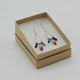 Janet Maxi Earrings in Rose Gold and Smokey Blue
