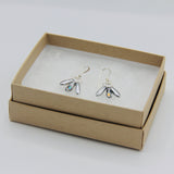 Janet Earrings in Silver with Rainbow Polkadots