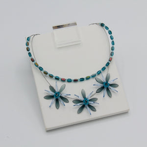Anna Layered Necklace in Blue