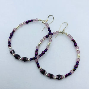 Hannah Boho Earrings in Purple