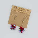 Erica Earrings in Red and Rainbow