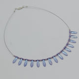 Rebecca Necklace in Shiny Light Blue with Lavender