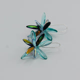 Eileen Earrings in Turquoise and Shiny Multicolor with Touch of Blue