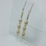 Penelope Earrings with Oval Pearls