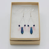 Janet Maxi Earrings in Classic Denim Blue and Pink