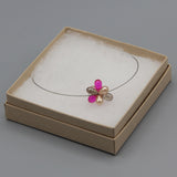 Beatrice Necklace in Pink and Creamy Pearl