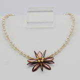 Elizabeth Beaded Necklace in Rose Gold with Pearls