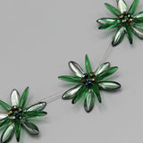 Anna Necklace in Green with Silver Accents