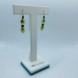 Olivia Earrings in Pearly Green and Black