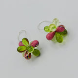 Tracy Earrings in Green and Pink