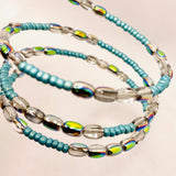 Whitney Bracelet in Turquoise with Metallic Rainbow