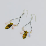 Janet Maxi Earrings in Laser Lizard Skin Yellow and Pink