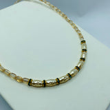 Nora Necklace in Gold with Green Rhinestones