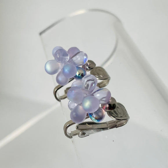 Taylor Clip-On Earrings in Light Purple Blue