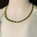 Nora Necklace in Pearly Green and Black