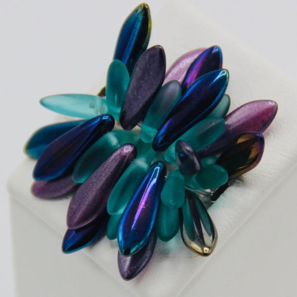Wendy Ring in Iris Blue, Purple, and Turquoise