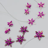 Anna Necklace in Neon Purple and Pink with Lilac Accents