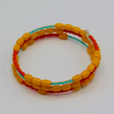 Whitney Bracelet in Bright Deep Yellow, Orange and a touch of Turquoise