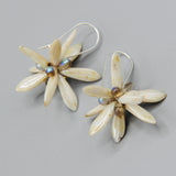 Eileen Earrings in Off-White with Stone Finish