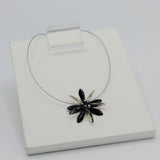 Elizabeth Necklace in Black Stone Finish with Gray