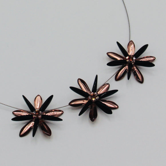 Anna Necklace in Elegant Black and Gold