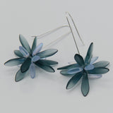 Natalie Earrings in Matte Montana Blue with Frosty Accent