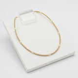 Kylie Necklace in Matte Gold and Pearls