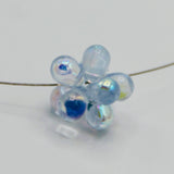 Shelalee Beatrice Necklace Shiny Light Blue Czech Glass Beads Sterling Silver