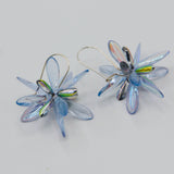Eileen Earrings in Shiny Light Blue with Rainbow Silver