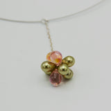 Beatrice Necklace in Shiny Pink and Pearly Green