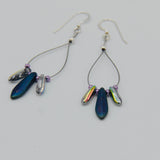 Janet Maxi Earrings in Classic Denim Blue and Shine