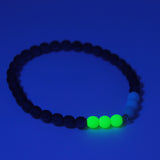 Shelalee Zion Bracelet Neon Green Blue Czech Glass Beads