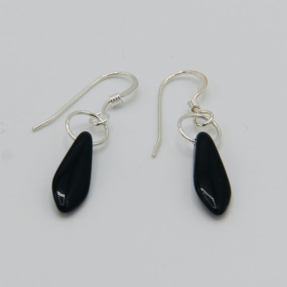 Jane Earrings in Solid Black