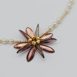 Elizabeth Beaded Necklace in Rose Gold with Pearls