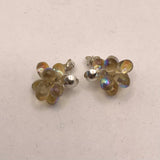 Tami Post Earrings in Transparent Shiny Beige