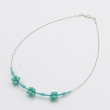 Trixie Beaded Necklace in Turquoise Green