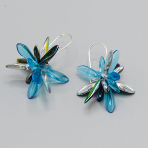 Eileen Earrings in Blue and Silver