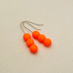 Olivia Earrings in Neon Orange