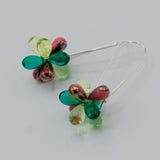 Tracy Earrings in Mix Green and Pink
