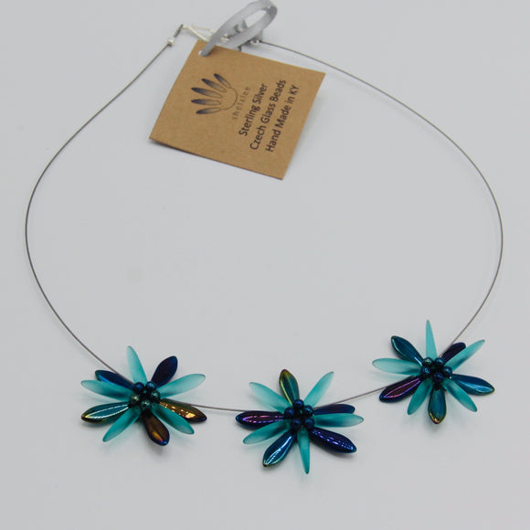 Anna Necklace in Turquoise and Blue Iris