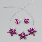 Anna Necklace in Neon Purple with Lilac Accents