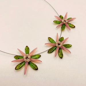 Anna Necklace in Pink and Green