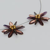 Anna Necklace in Rose Gold with Purple Shade